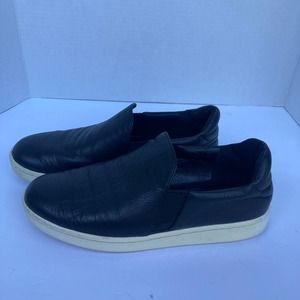 Eileen Fisher Women's Black Leather Slip On Sneakers Size 7